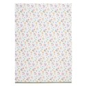 Clayre & Eef Torchon 50x70 cm Blanc Vert Coton Fleurs