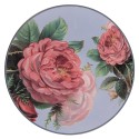 Clayre & Eef Sous-assiette Ø 33 cm Bleu Rose Plastique Fleurs