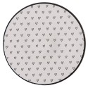 Clayre & Eef Sous-assiette Ø 33 cm Blanc Noir Plastique Coeurs
