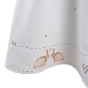 Clayre & Eef Nappe Ø 170 cm Blanc Marron Coton Rond Lapin