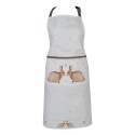 Clayre & Eef Kitchen Apron 70x85 cm White Brown Cotton Rabbit