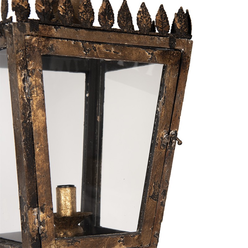Clayre & Eef Floor Lamp 44x40x172 cm Black Gold colored Wood Iron