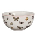 Clayre & Eef Soup Bowl 500 ml White Pink Porcelain Butterflies