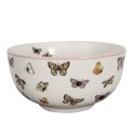 Clayre & Eef Bol à soupe 500 ml Blanc Rose Porcelaine Papillons