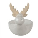 Clayre & Eef Decorative Bowl Reindeer 17x12x15 cm Beige Porcelain