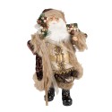 Clayre & Eef Figur Weihnachtsmann 47 cm Braun Beige Kunststoff