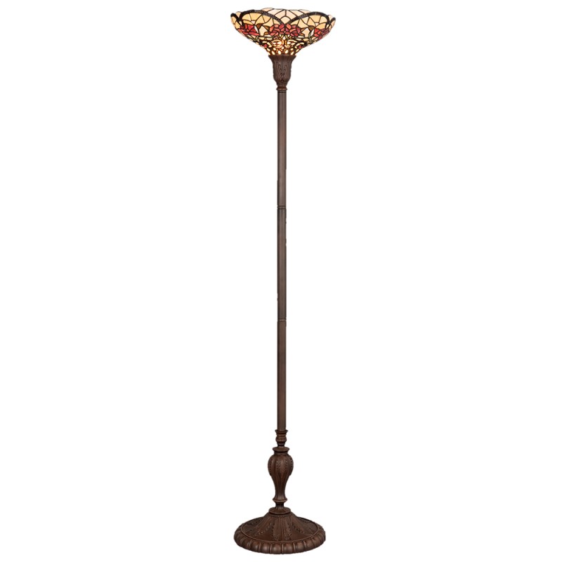 Floor Lamp Tiffany Beige, Red Ø 35x180 cm E27/max 1x60W | Ø 35x180 cm E27/max 1x60W | LumiLamp | 5LL-5372