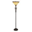 LumiLamp Lampada da terra Tiffany Ø 45x182 cm  Giallo Marrone  Vetro