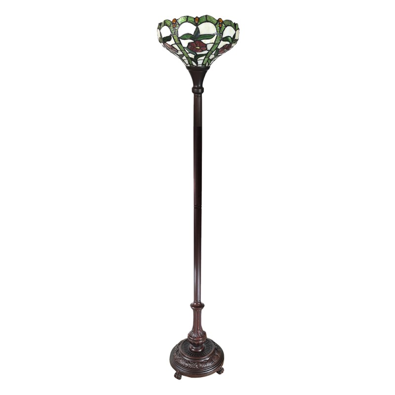 LumiLamp Floor Lamp Tiffany Ø 31x186 cm Beige Green Glass