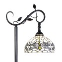 LumiLamp Lampada da terra Tiffany 152 cm Marrone Bianco  Vetro