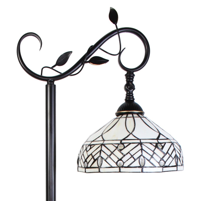LumiLamp Lampada da terra Tiffany 152 cm Marrone Beige Vetro