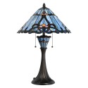 LumiLamp Lampada da tavolo Tiffany Ø 40x61 cm Blu Vetro