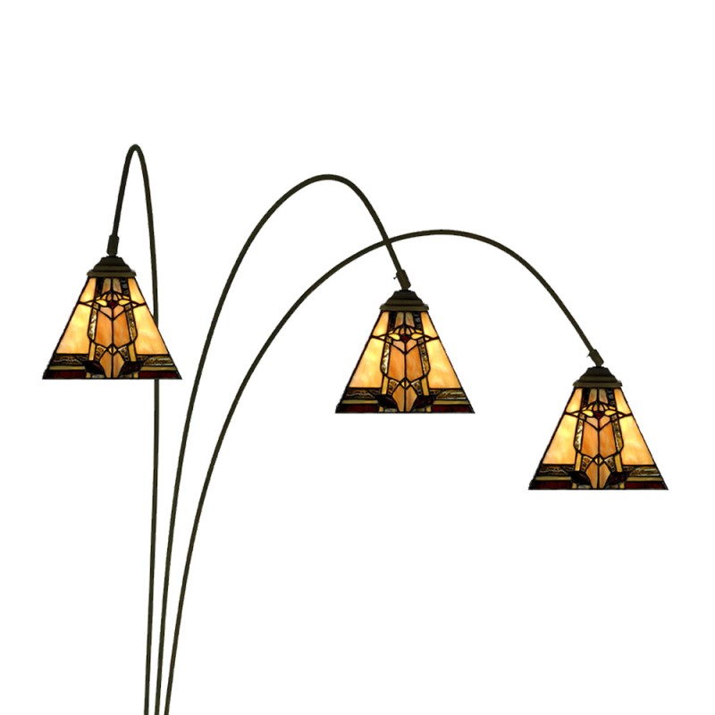LumiLamp Floor Lamp Tiffany 200 cm Beige Glass
