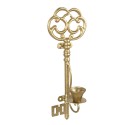 Clayre & Eef Kerzenständer Schlüssel 34 cm Goldfarbig Eisen