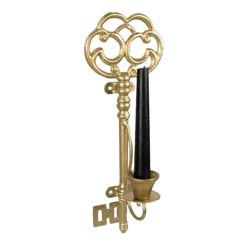 Clayre & Eef Candle holder Key 34 cm Gold colored Iron