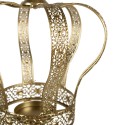 Clayre & Eef Kerzenständer Krone Ø 26x57 cm Goldfarbig Eisen