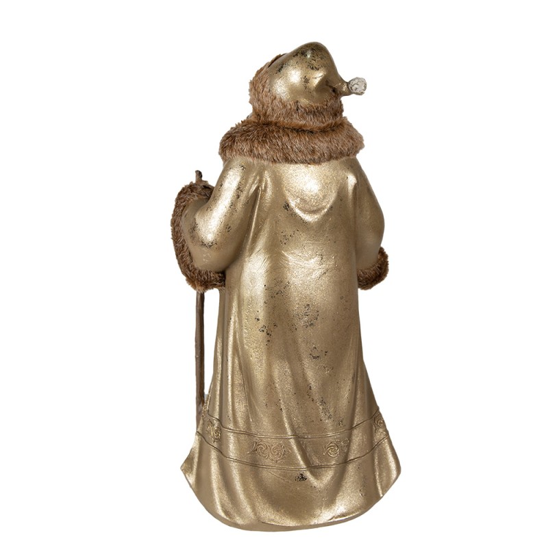 Clayre & Eef Figurine Père Noël 34 cm Marron Polyrésine