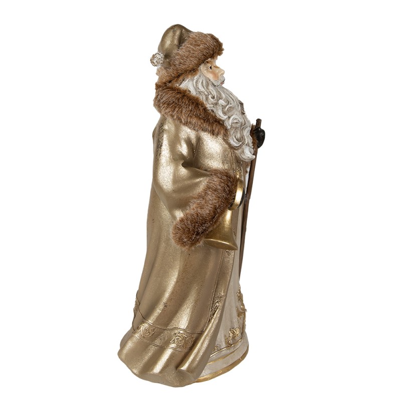 Clayre & Eef Statuetta Babbo Natale  34 cm Marrone Poliresina