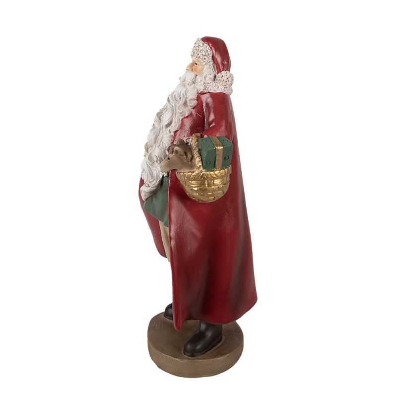 Clayre & Eef Figurine Père Noël 23 cm Rouge Polyrésine