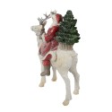 Clayre & Eef Figur Weihnachtsmann 26 cm Rot Weiß Polyresin
