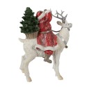 Clayre & Eef Figurine Santa Claus 26 cm Red White Polyresin
