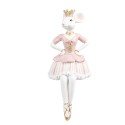 Clayre & Eef Figurine Mouse 19 cm Pink Polyresin