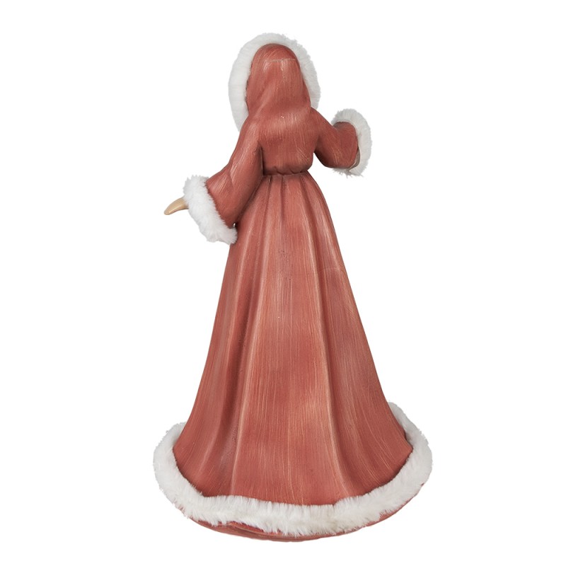 Clayre & Eef Figurine Femme 40 cm Rouge Polyrésine