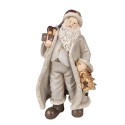 Clayre & Eef Figur Weihnachtsmann 25 cm Grau Polyresin