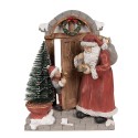 Clayre & Eef Christmas Decoration with LED Lighting Santa Claus 18x8x22 cm Red Brown Polyresin