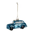 Clayre & Eef Christmas Ornament Car 5 cm Blue Glass