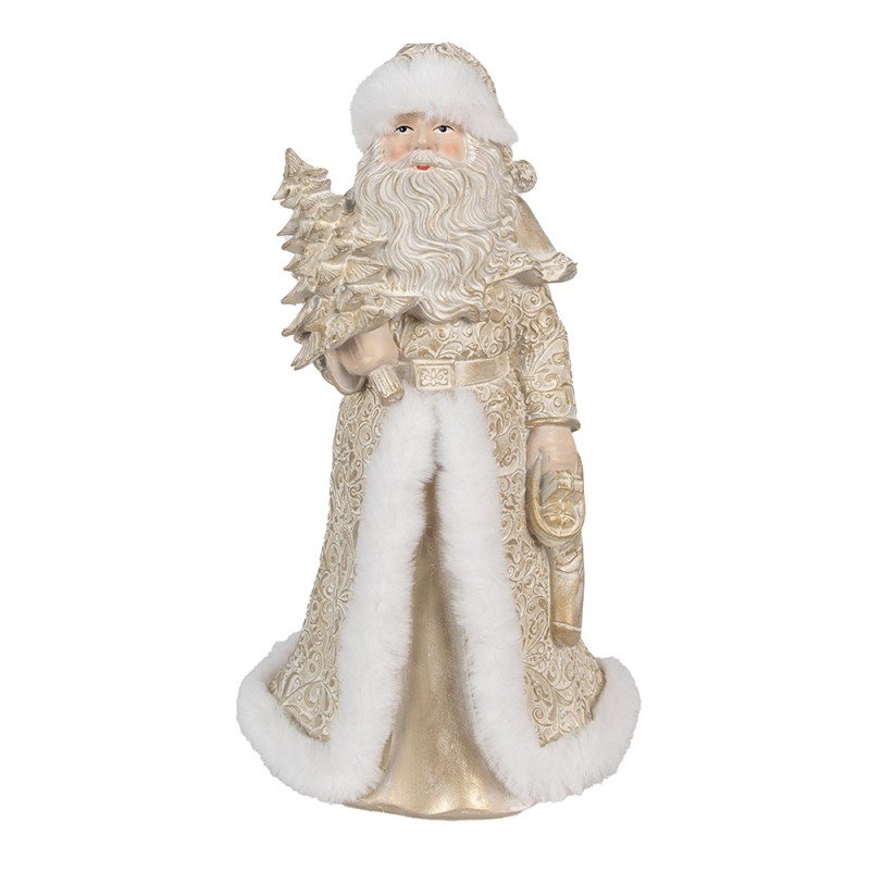 Clayre & Eef Figurine Santa Claus 32 cm Gold colored Polyresin