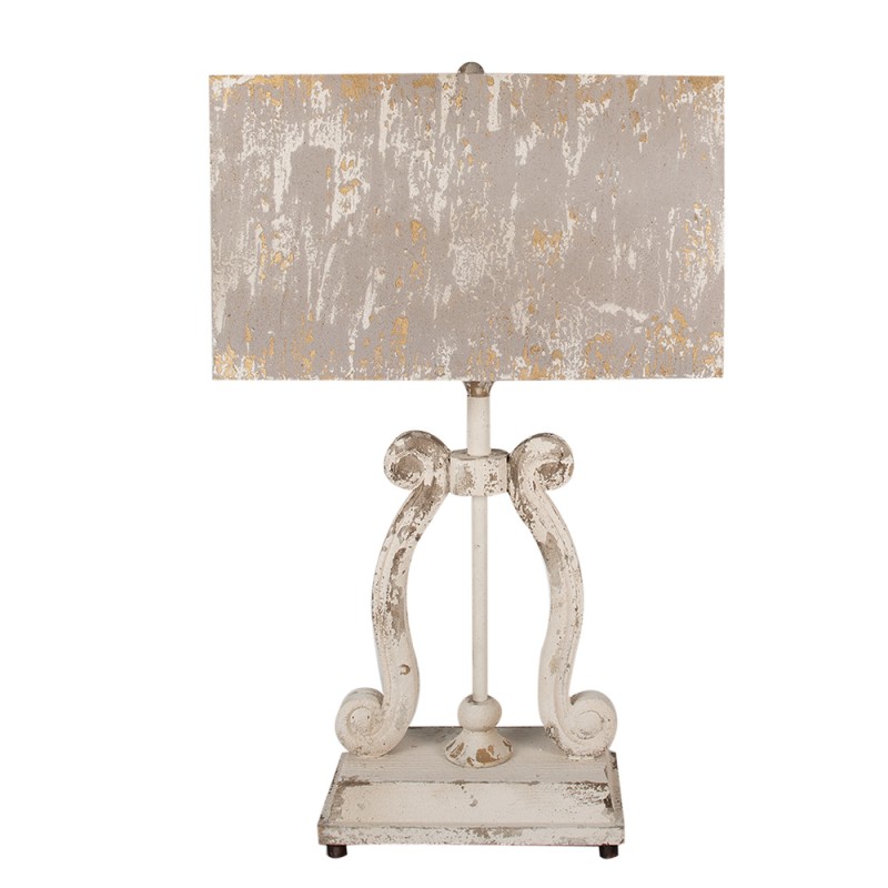 Clayre & Eef Table Lamp 50x22x83 cm Beige Grey Iron