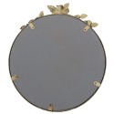 Clayre & Eef Mirror 39x5x44 cm Gold colored Glass Round Flowers