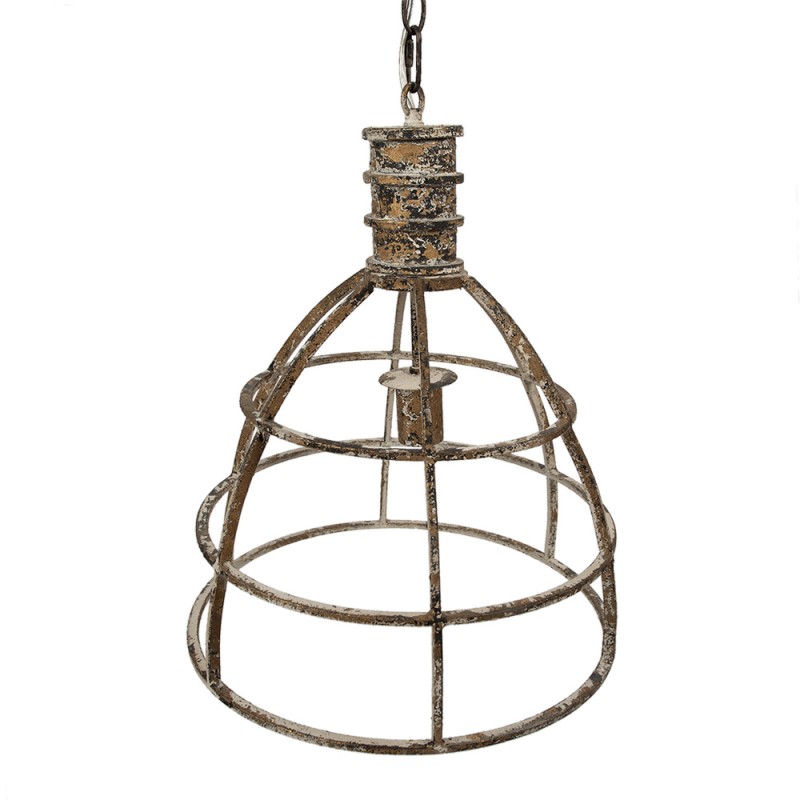 Clayre & Eef Lampes à suspension Ø 39x47 cm Beige Fer