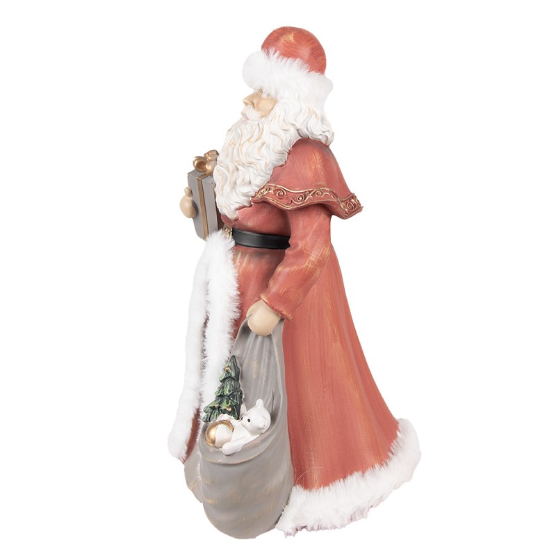 Clayre & Eef Figurine Père Noël 31 cm Rouge Polyrésine