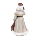 Clayre & Eef Figurine Père Noël 31 cm Gris Polyrésine