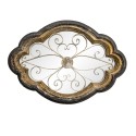 Clayre & Eef Mirror 70x100 cm Gold colored Black Iron Wood Oval