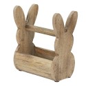 Clayre & Eef Wooden Box Rabbit 16x10x20 cm Brown Wood