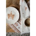 Clayre & Eef Breakfast Plate Ø 20 cm White Brown Porcelain Cats