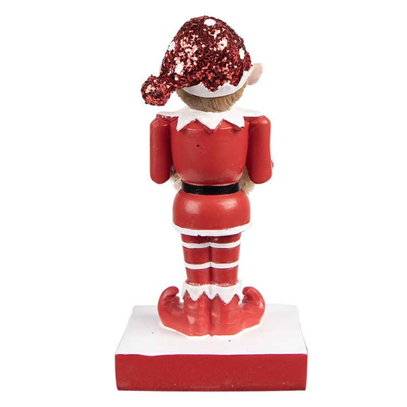 Clayre & Eef Haken für Weihnachtssocke Elf 20 cm Rot Polyresin