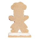 Clayre & Eef Christmas Decoration Figurine Gingerbread man 22 cm Brown Polyresin