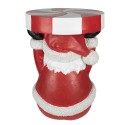 Clayre & Eef Beistelltisch Weihnachtsmann 39x39x54 cm Rot Polyresin