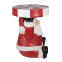 Clayre & Eef Side Table Santa Claus 39x39x54 cm Red Polyresin