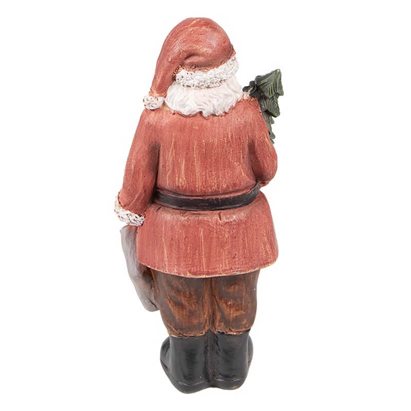 Clayre & Eef Figurine Père Noël 14 cm Rouge Polyrésine