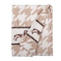 Clayre & Eef Throw Blanket 130x170 cm Brown White Polyester Dachshunds