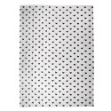 Clayre & Eef Tagesdecke 130x170 cm Weiß Schwarz Polyester
