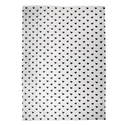 Clayre & Eef Throw Blanket 130x170 cm White Black Polyester