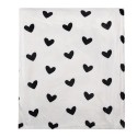 Clayre & Eef Couverture 130x170 cm Blanc Noir Polyester