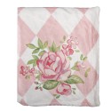 Clayre & Eef Couverture 130x170 cm Rose Blanc Polyester