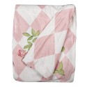 Clayre & Eef Throw Blanket 130x170 cm Pink White Polyester